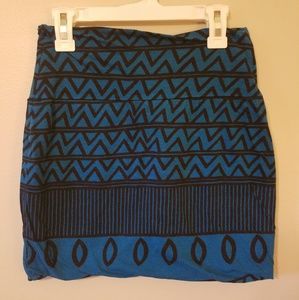 Blue Aztec skirt